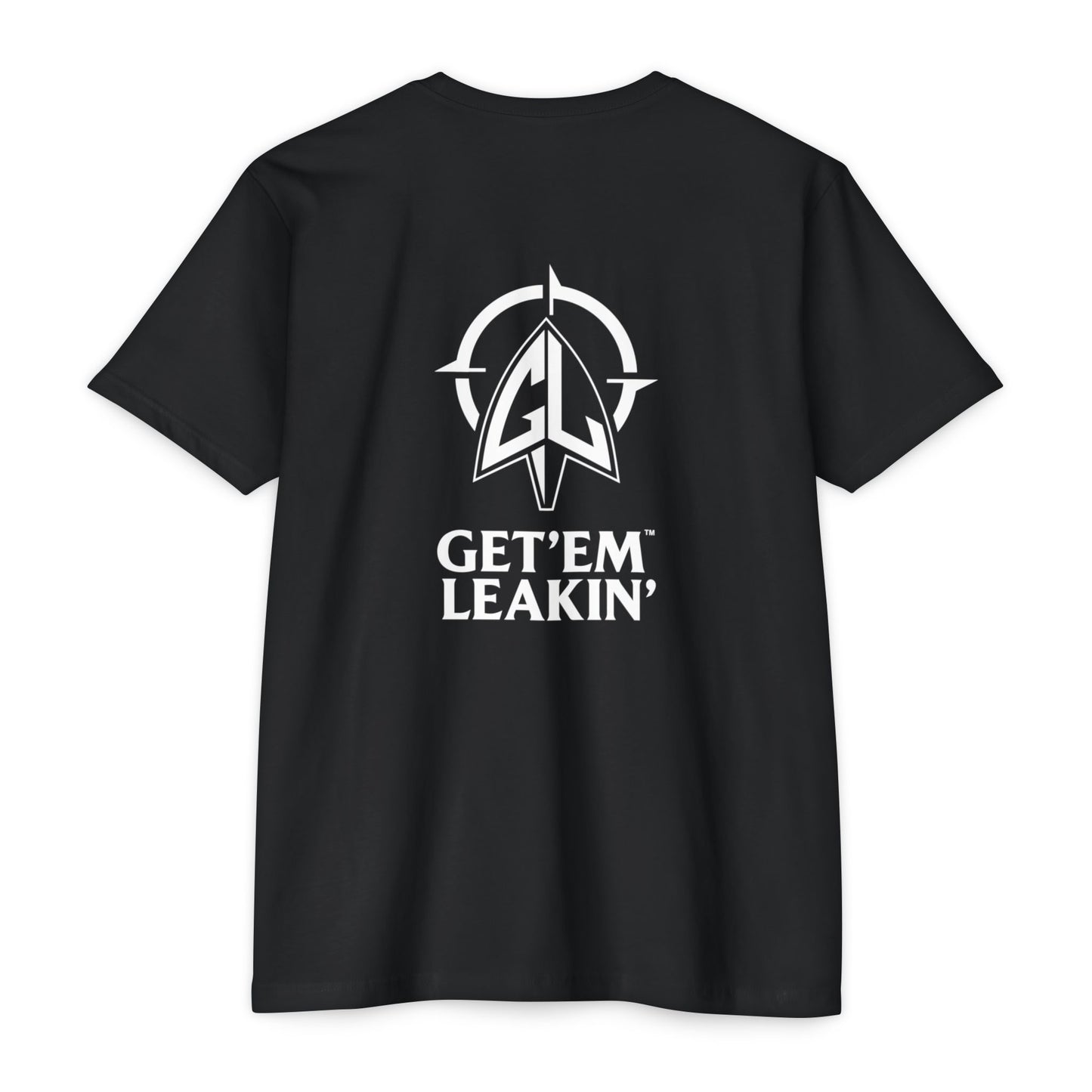 Get 'Em Leakin' - Iguana Hunter Pocket Logo Tee White ink