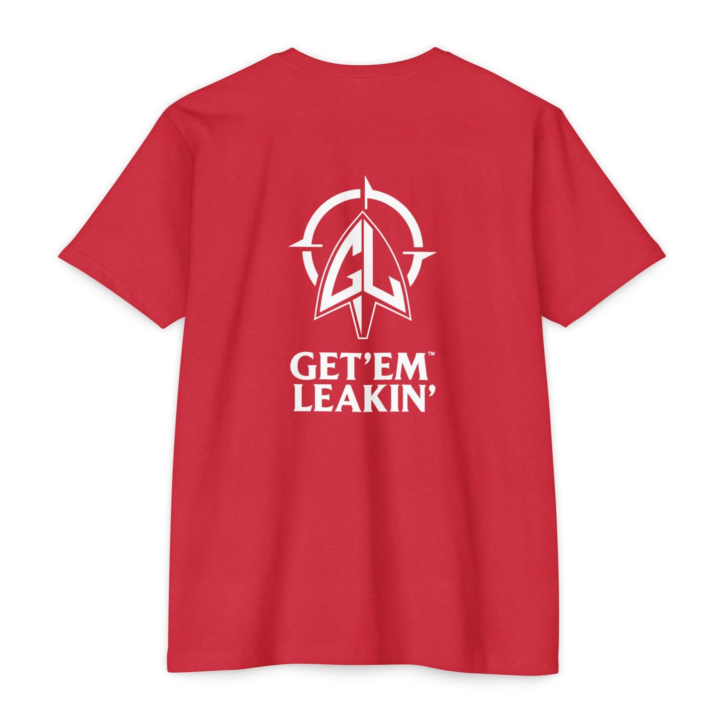 Get 'Em Leakin' - Iguana Hunter Pocket Logo Tee White ink