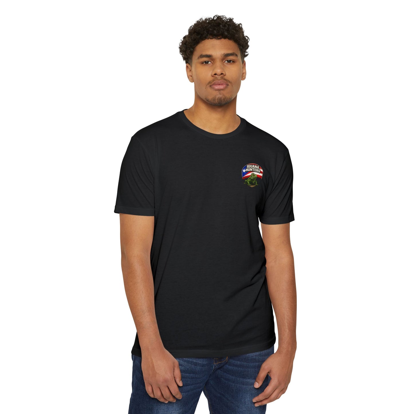 Get 'Em Leakin' Iguana Hunters Pocket Logo Tee - Black